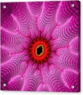 Pink And Red Digital Fractal Art Acrylic Print