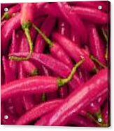 Pink Chili Peppers Acrylic Print