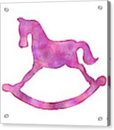 Pink Rocking Horse Acrylic Print