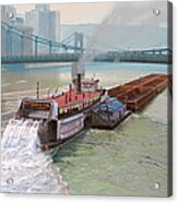 Pittsburgh River Boat-1948 Acrylic Print