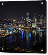 Pittsburgh Skyline At Night Acrylic Print