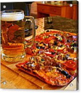 Pizza And Beer Acrylic Print