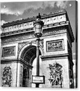 Place Charles De Gaulle Bw Acrylic Print