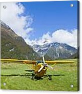 Plane In The Valley Acrylic Print