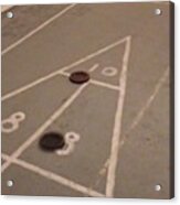 Playing #shuffleboard At The #beach Acrylic Print