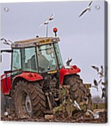 Plough Time On The Farm. Acrylic Print