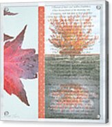 Poetry Of Autumn Acrylic Print