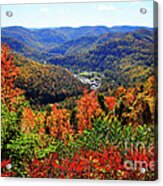 Point Mountain Overlook In Autumn Acrylic Print