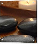 Polished Stones In A Spa Acrylic Print