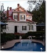 Poolside At The Barber Tucker House Acrylic Print