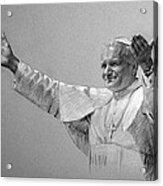 Pope John Paul Ii Bw Acrylic Print