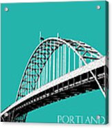 Portland Bridge - Teal Acrylic Print
