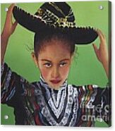 Portrait Of A Young Mexican Girl Acrylic Print