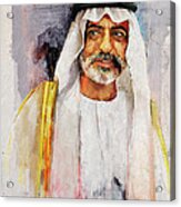 Portrait Of Nahyan Bin Mubarak Al Nahyan Acrylic Print