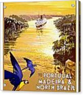 Portugal Vintage Travel Poster Acrylic Print