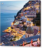 Positano At Dusk Acrylic Print