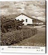 Post Headquaters Fort Ord Army Base Monterey Calif 1950 Acrylic Print