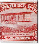 Postal Biplane, U.s. Parcel Post Stamp Acrylic Print