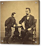 President Abraham Lincoln With Son Tad Acrylic Print