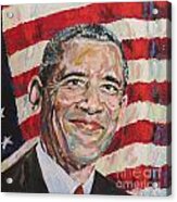 President Barack Obama Portrait Acrylic Print