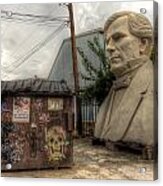Presidents Bust And Dumpster Acrylic Print