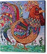 Psychedelic Rooster Acrylic Print