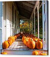 Pumpkins On A Porch Acrylic Print