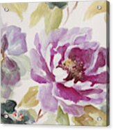 Purple Floral Delicate Acrylic Print