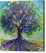 Purple Heart Tree Of Life Acrylic Print