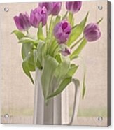 Purple Spring Tulips Acrylic Print
