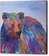 Rainbow Bear Acrylic Print