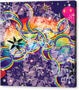 Rainbow Love Space Acrylic Print