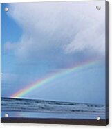 Rainbow Over The Ocean Acrylic Print