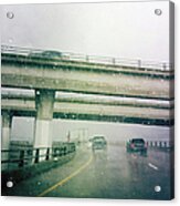 Rainy Day On Freeway Acrylic Print