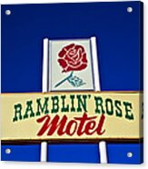 Ramblin' Rose Motel Acrylic Print