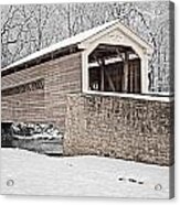 Rapps Bridge In Winter Acrylic Print