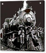 Rebel Soldiers Perched On Railroad Engine No Known Location Or Date-2014 Acrylic Print