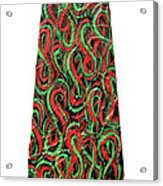 Red And Green Figure-eight Necktie Acrylic Print