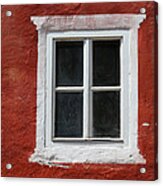 Red And White Window Acrylic Print
