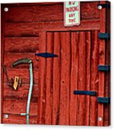 Red Barn Door 003 Acrylic Print