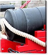 Red Canon At Fort Mchenry Acrylic Print