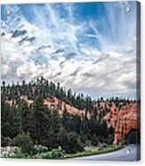 Red Canyon Tunnel Acrylic Print