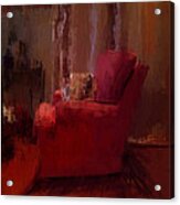 Red Chair In Profile Acrylic Print