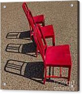 Red Chairs Acrylic Print