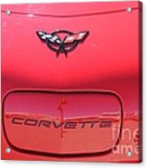 Red Corvette Acrylic Print