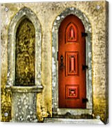 Red Door Of The Medieval Castle Of Sintra Acrylic Print