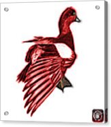 Red Fractal Wigeon 7702 - Wb Acrylic Print