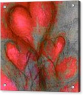 Red Hearts Acrylic Print