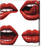 Red Lips Acrylic Print