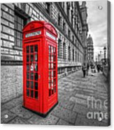 Red Phone Box And Big Ben Acrylic Print